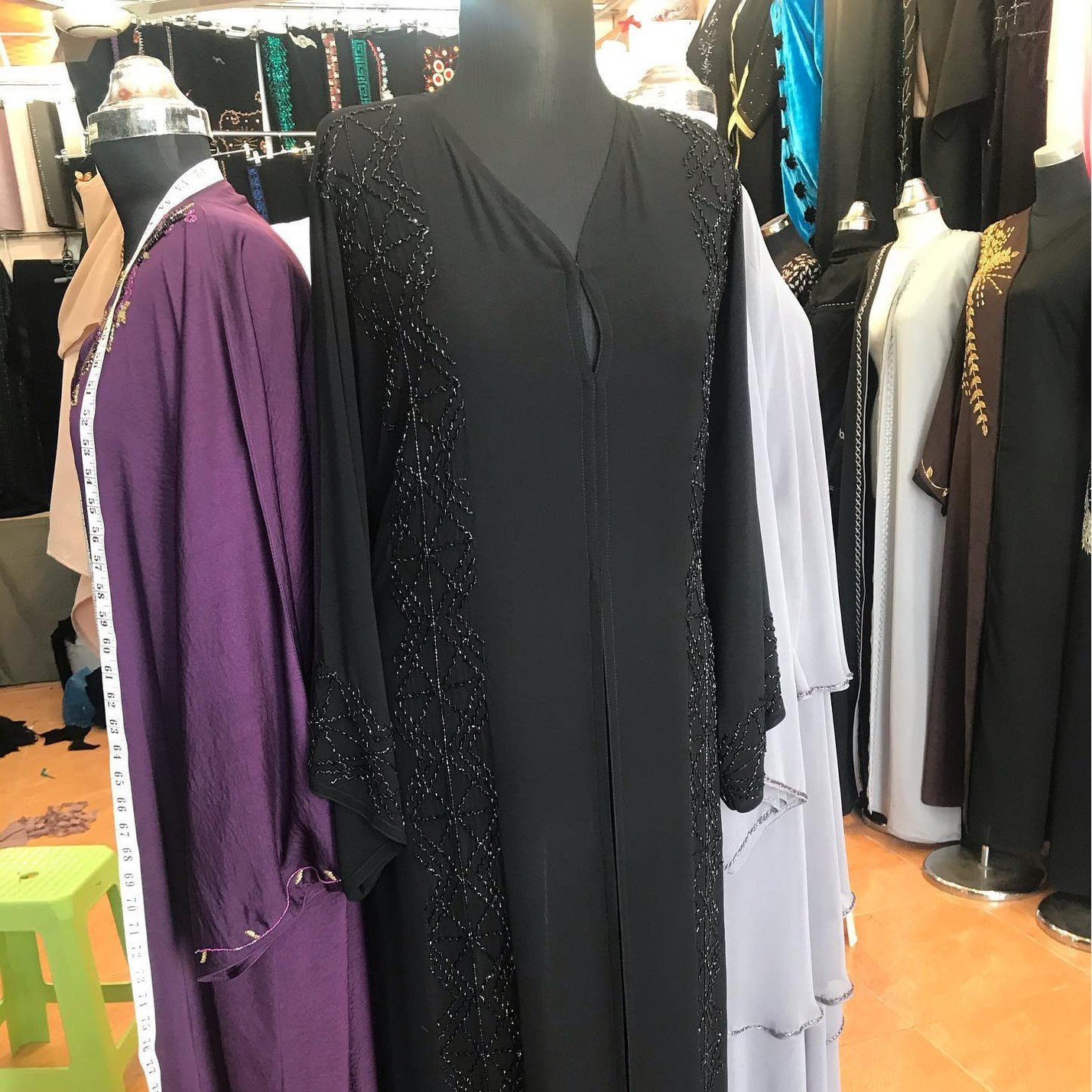 Black Embellished Abaya