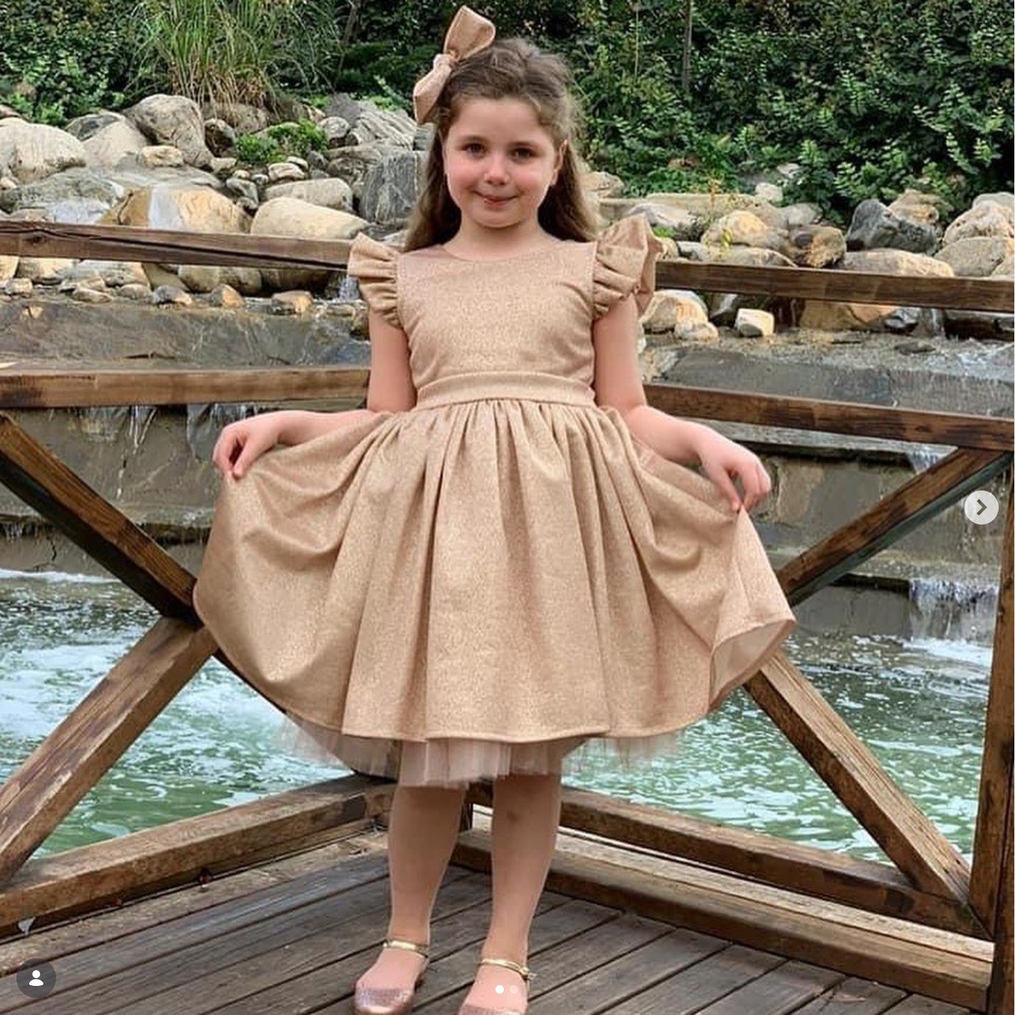 Girls Champagne Party Dress