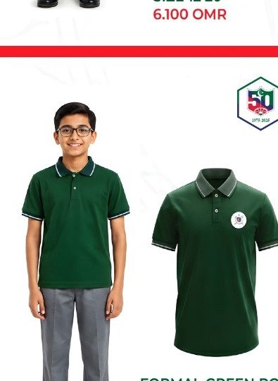 Formal Green School Polo